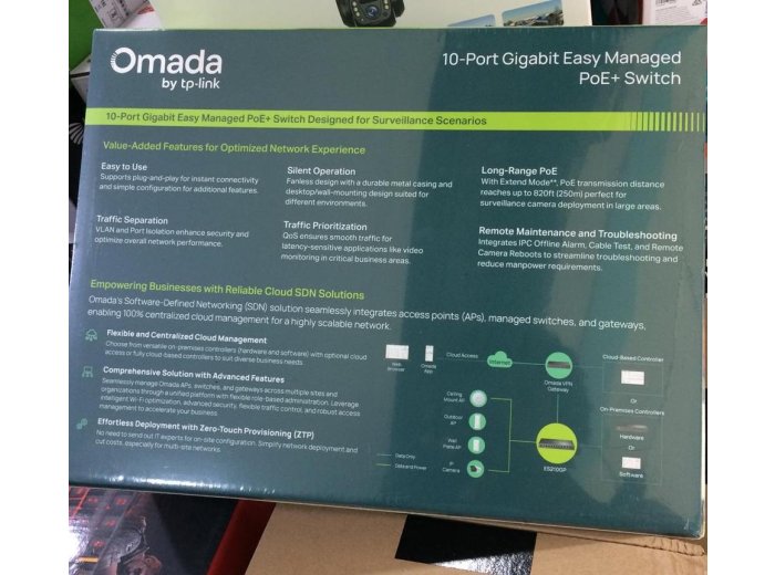 Omada by TP-Link 10-Port Gigabit POE+ SWITCH Agile ES210GP