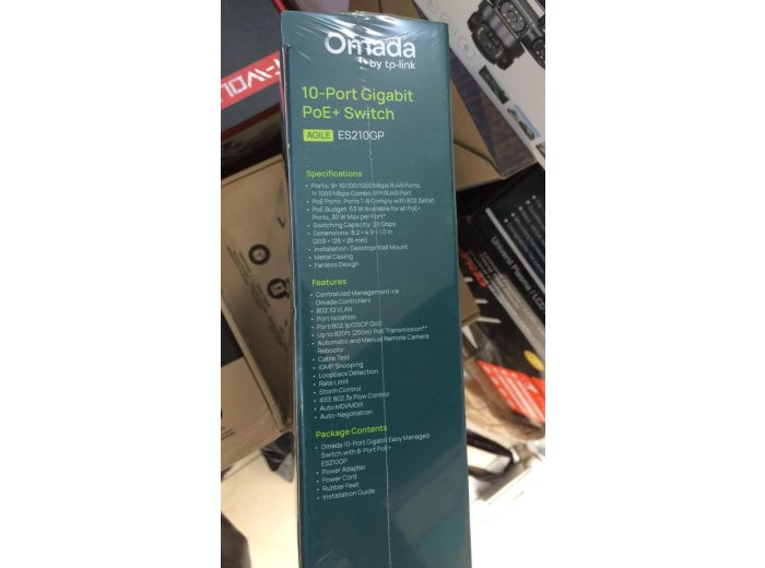 Omada by TP-Link 10-Port Gigabit POE+ SWITCH Agile ES210GP
