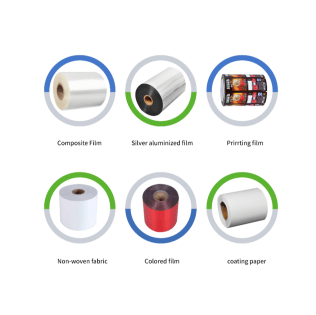 Rolls for packaging machine food grade PET film material