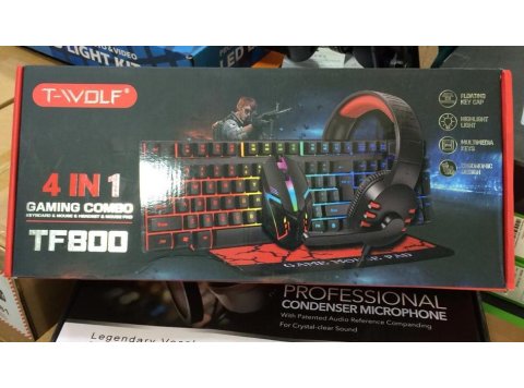 T-Wolf 4-in-1 Gaming Keyboard, Mouse, Headset & Mouse Pad