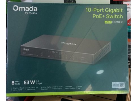 Omada by TP-Link 10-Port Gigabit POE+ SWITCH Agile ES210GP