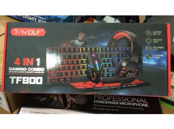 T-Wolf 4-in-1 Gaming Keyboard, Mouse, Headset & Mouse Pad